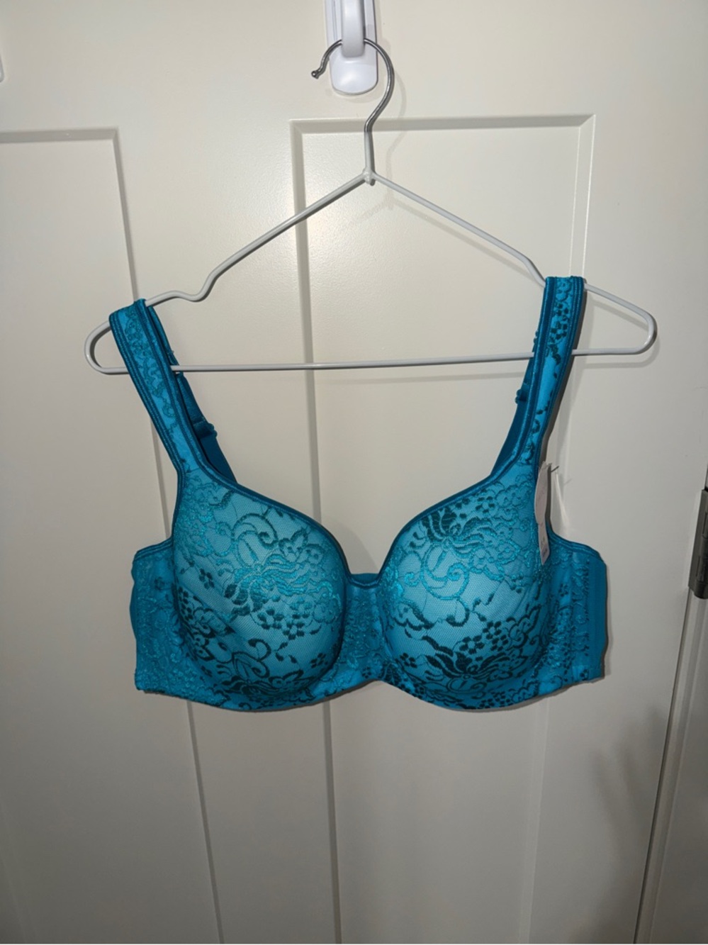 Cacique Teal Floral Lace Underwire Bra